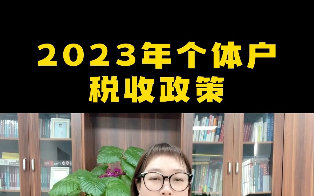 2023年个体户税收政策哔哩哔哩bilibili