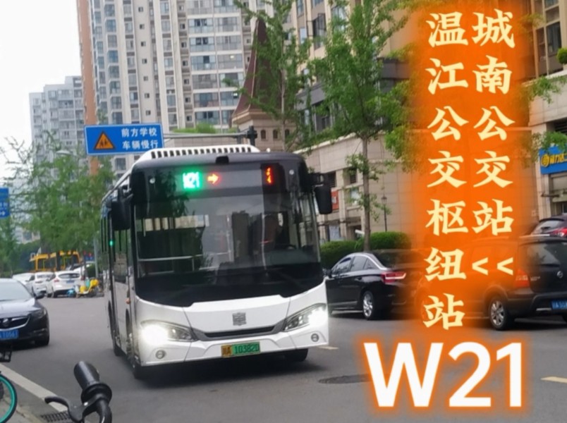 【连接温江两大枢纽】成都温江 W21路→温江公交枢纽站 原声原速POV哔哩哔哩bilibili