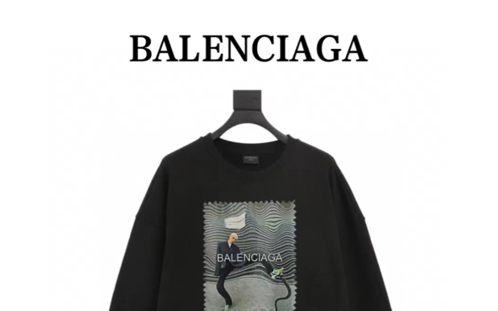说一下原单balenciaga巴黎世家23ss秋冬新款 艺术人像印花 卫衣