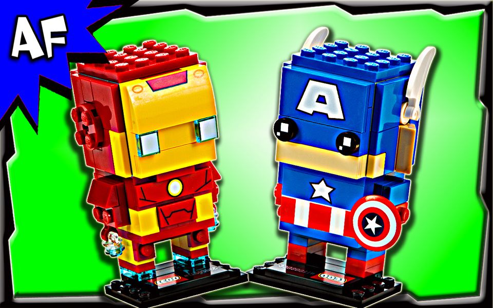 artifexsdcc限定乐高41492brickheadz钢铁侠和美国队长