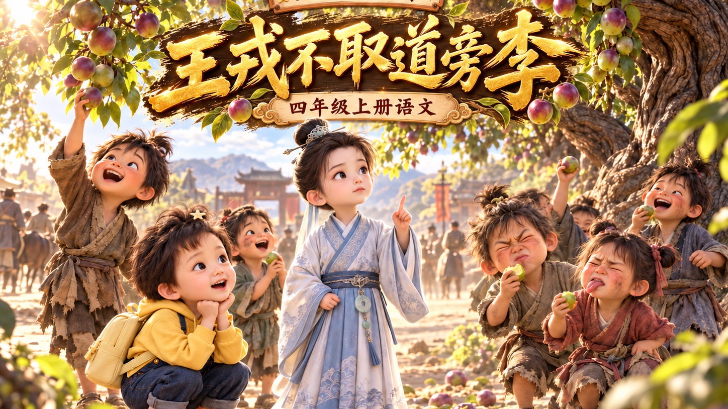 【西瓜闯课本】《王戎不取道旁李》动画完整版｜7岁王戎为什么不摘路边的李子？