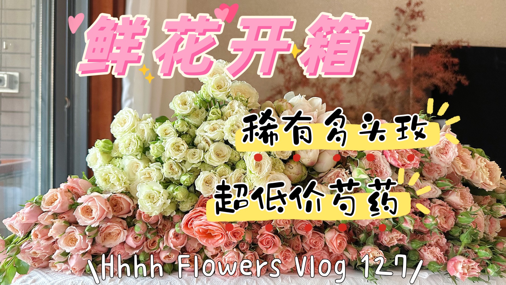 网购鲜花|稀有多头玫瑰&超值芍药开箱~哔哩哔哩bilibili