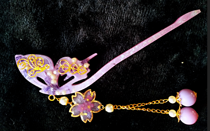 【滴胶】【uv滴胶】通过一个发簪教程让新手小白了解滴胶,超全滴胶