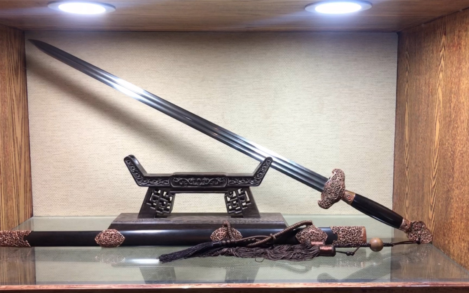 龙泉宝剑紫铜盘龙剑