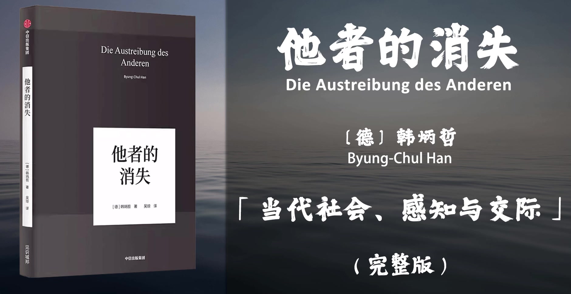 [图]【有声书】韩炳哲揭示出这大数据时代的严峻危机“同质化的恐惧” 只求警醒世人《他者的消失》「当代社会、感知与交际」完整版（高音质）