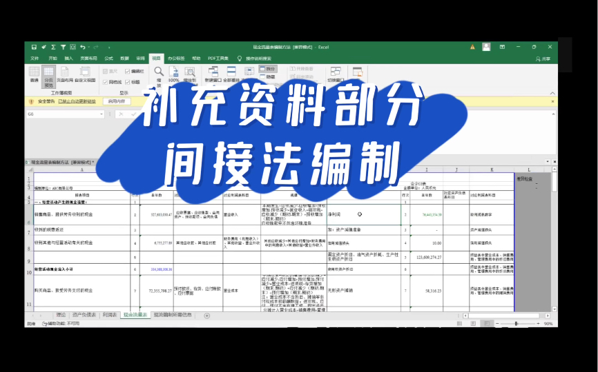 [图]教你学会编制现金流量表（二）现流补充资料部分编制过程和间接法原理讲解