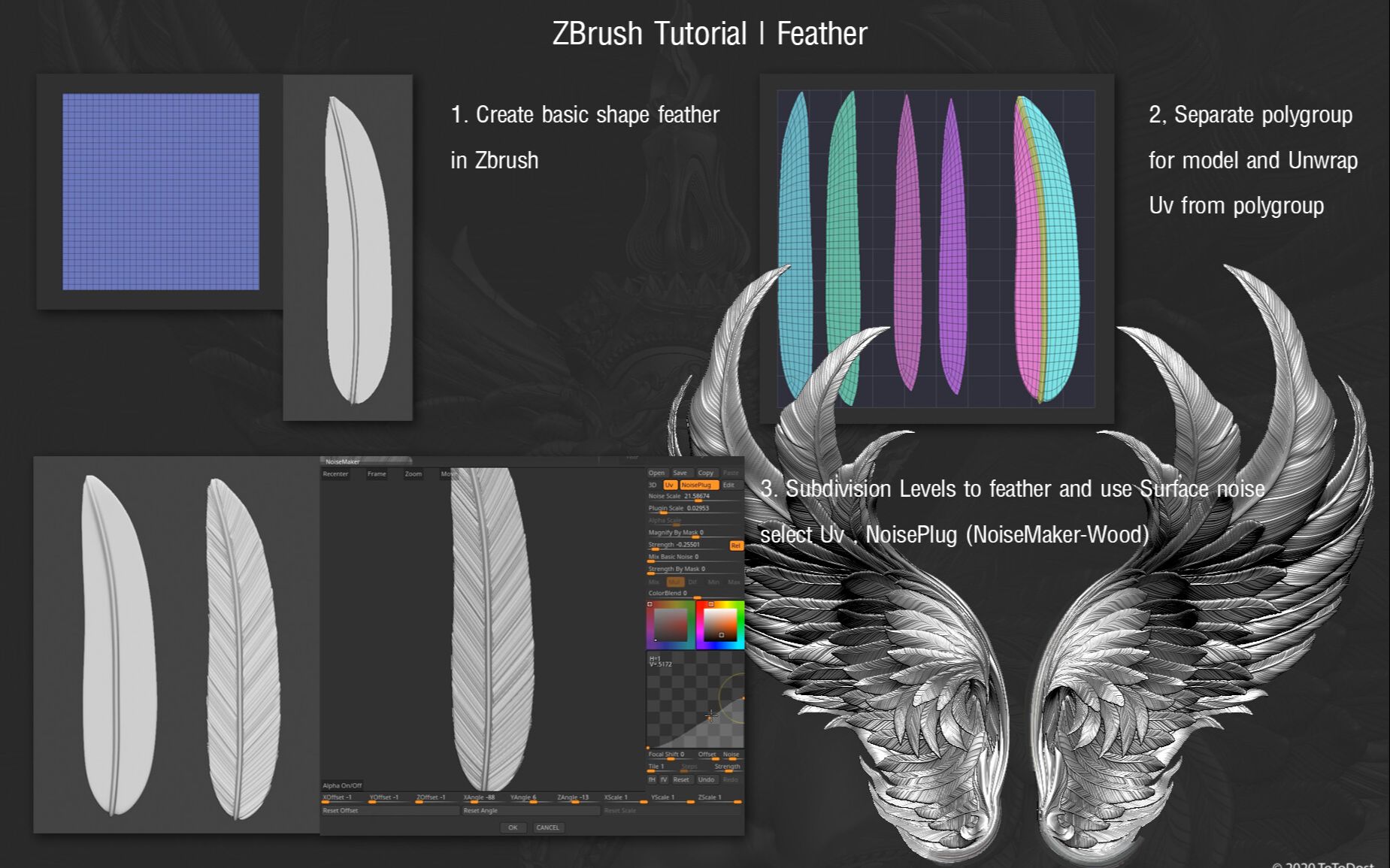 Zbrush 2020制作羽毛教程全流程哔哩哔哩bilibili