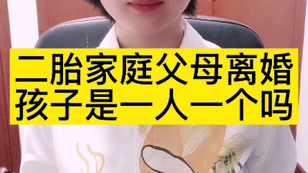 二胎家庭父母离婚,孩子是一人一个吗?哔哩哔哩bilibili