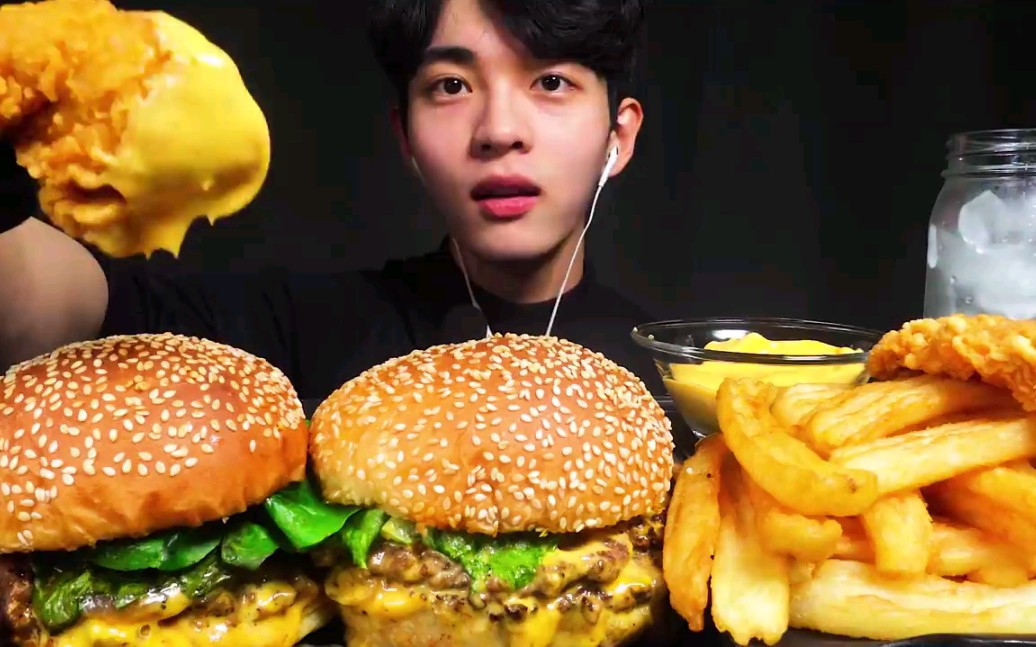 【chan sori】看帅哥吃汉堡