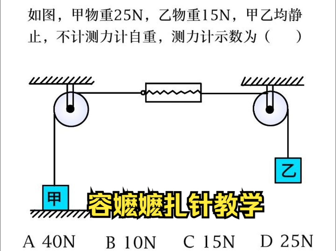 容嬷嬷扎针教学:弹簧测力计示数,你会读吗?哔哩哔哩bilibili