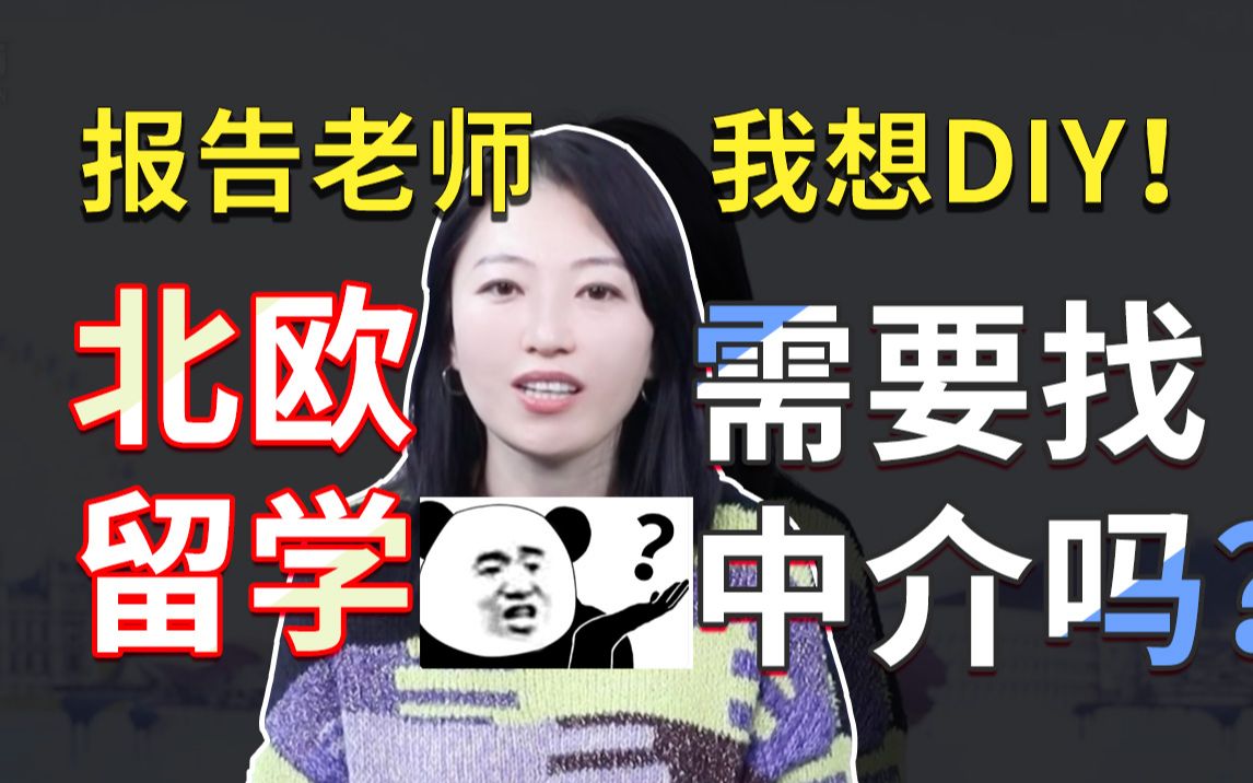 报告老师,我想DIY!北欧留学要找中介吗?哔哩哔哩bilibili