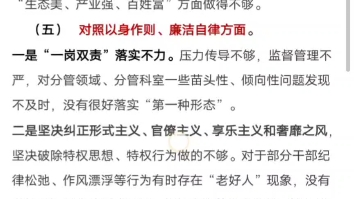 主题教育专题民主生活会个人发言提纲(新六个方面)3750字哔哩哔哩bilibili