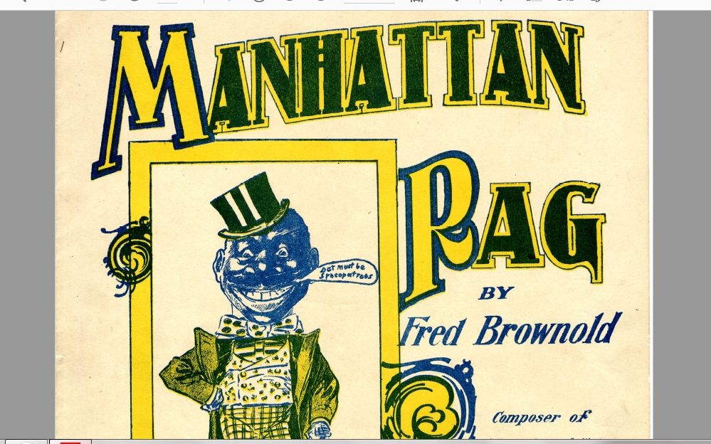 弗雷德布朗欧曼哈顿雷格fredbrownoldmanhattanrag1901年出版的早期