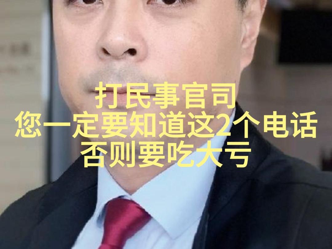 民事诉讼案件,你要不知道这2个电话号码,你一定会后悔吃大亏.哔哩哔哩bilibili