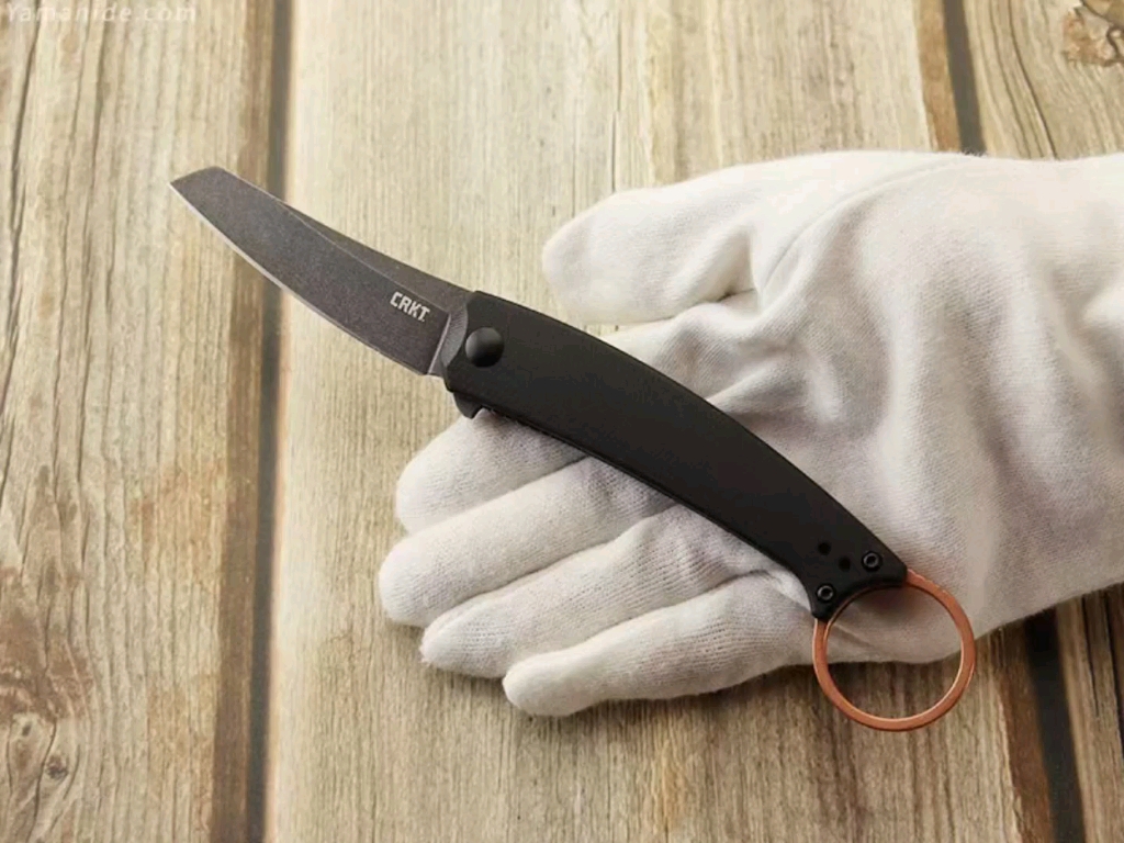 crkt7150折刀d2刀片g10柄铜环