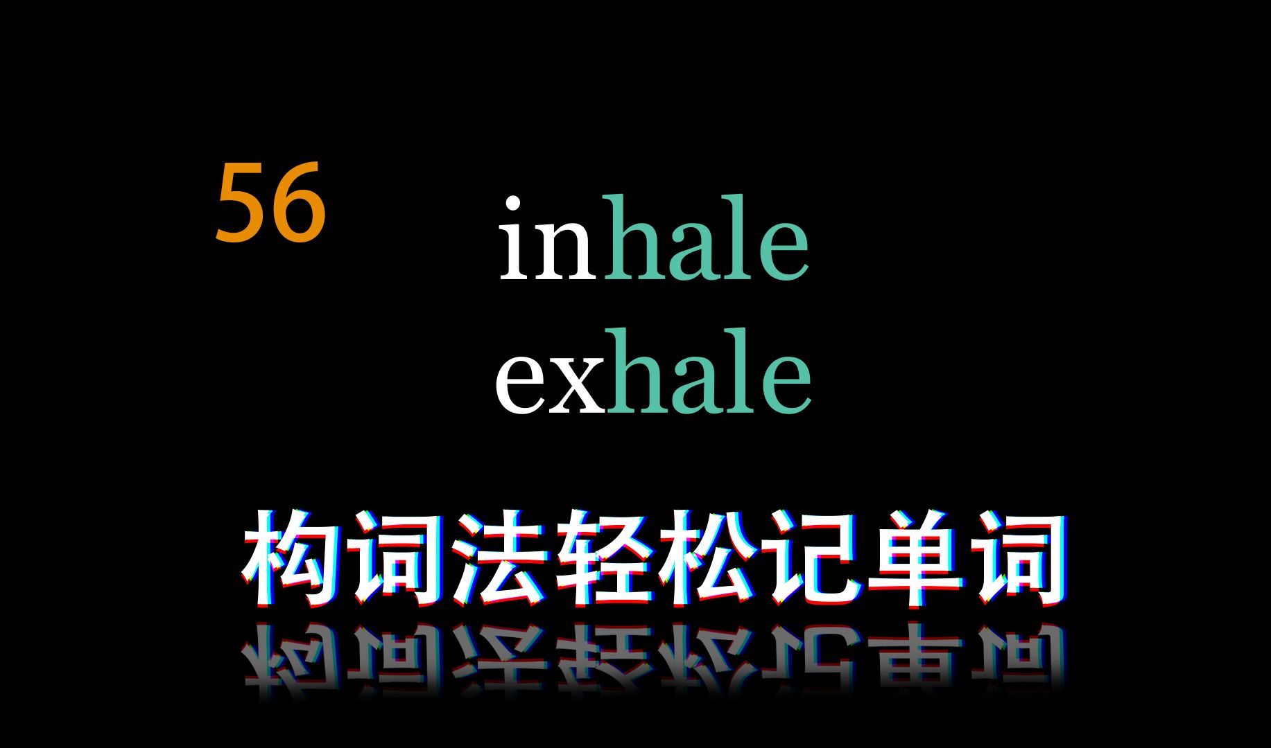 56. 考研四六级雅思单词——inhale、exhale哔哩哔哩bilibili