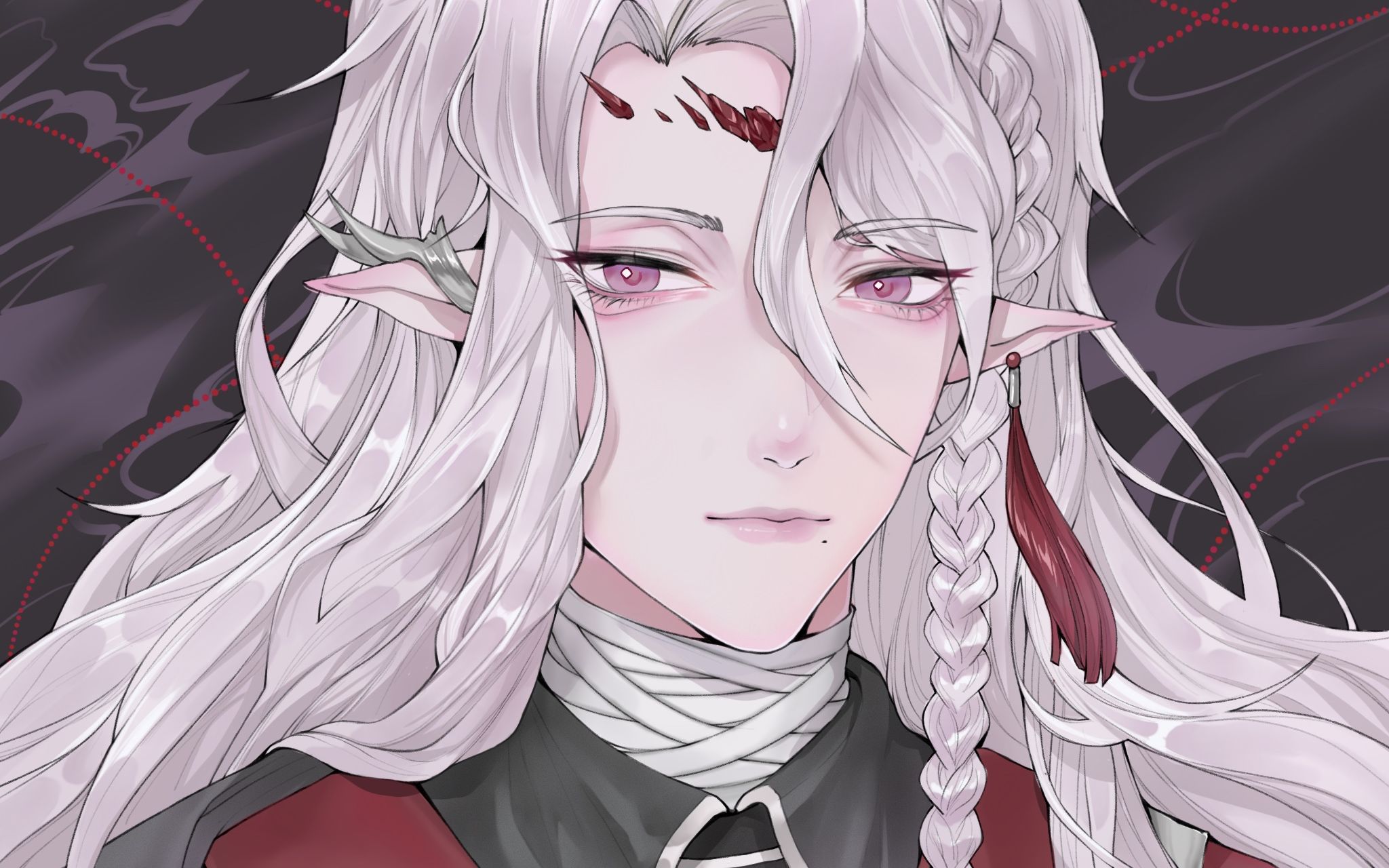 【procreate】粉色的尖耳朵——_哔哩哔哩 (゜-゜)つロ 干杯~-bili