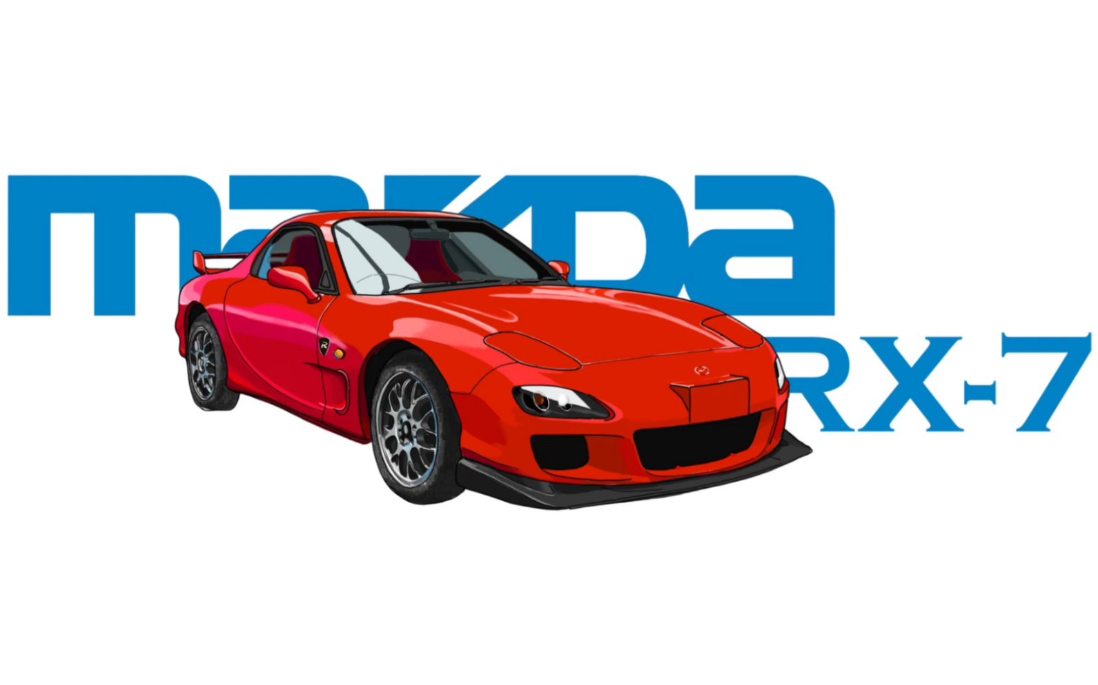 PROCREATE手绘 | 马自达 RX7 MAZDA RX7 | 板绘过程记录哔哩哔哩bilibili