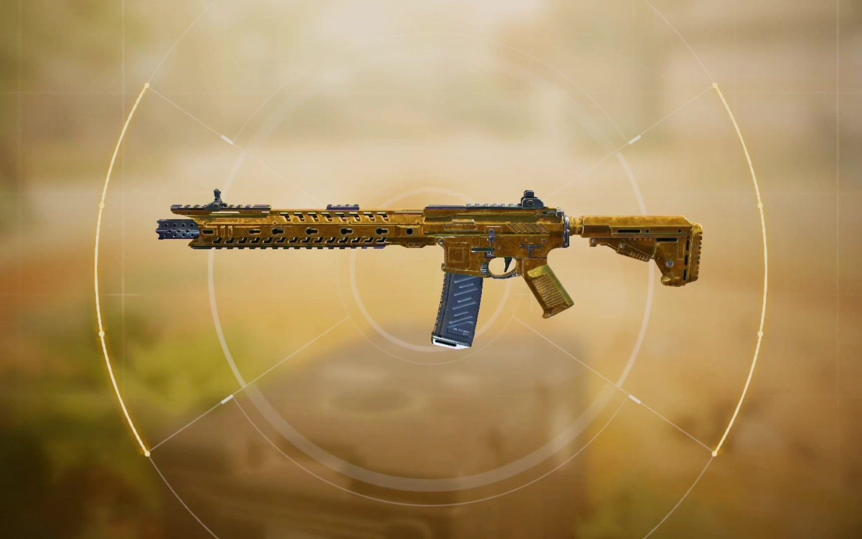 使命召唤手游,m4黄金皮肤展示及配件推荐.