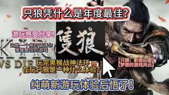 Download Video: 只狼凭什么是年度最佳？纯萌新游玩体验后悟了！玩完黑猴战神法环在玩只狼是一种什么体验？游玩感受分享！对自己的严厉批判！【只狼：影逝二度】【梦想的游戏风云】