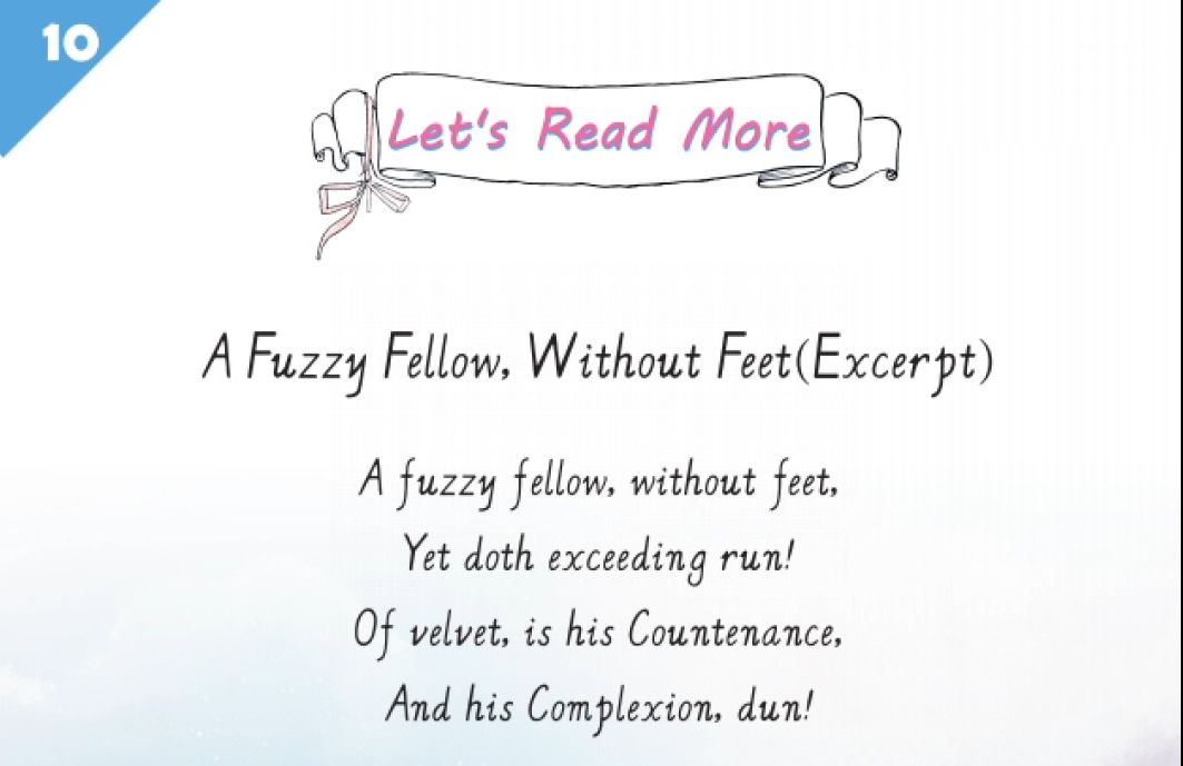 湘少版英语七年级上册短文——A Fuzzy Fellow, Without Feet(Excerpt)哔哩哔哩bilibili