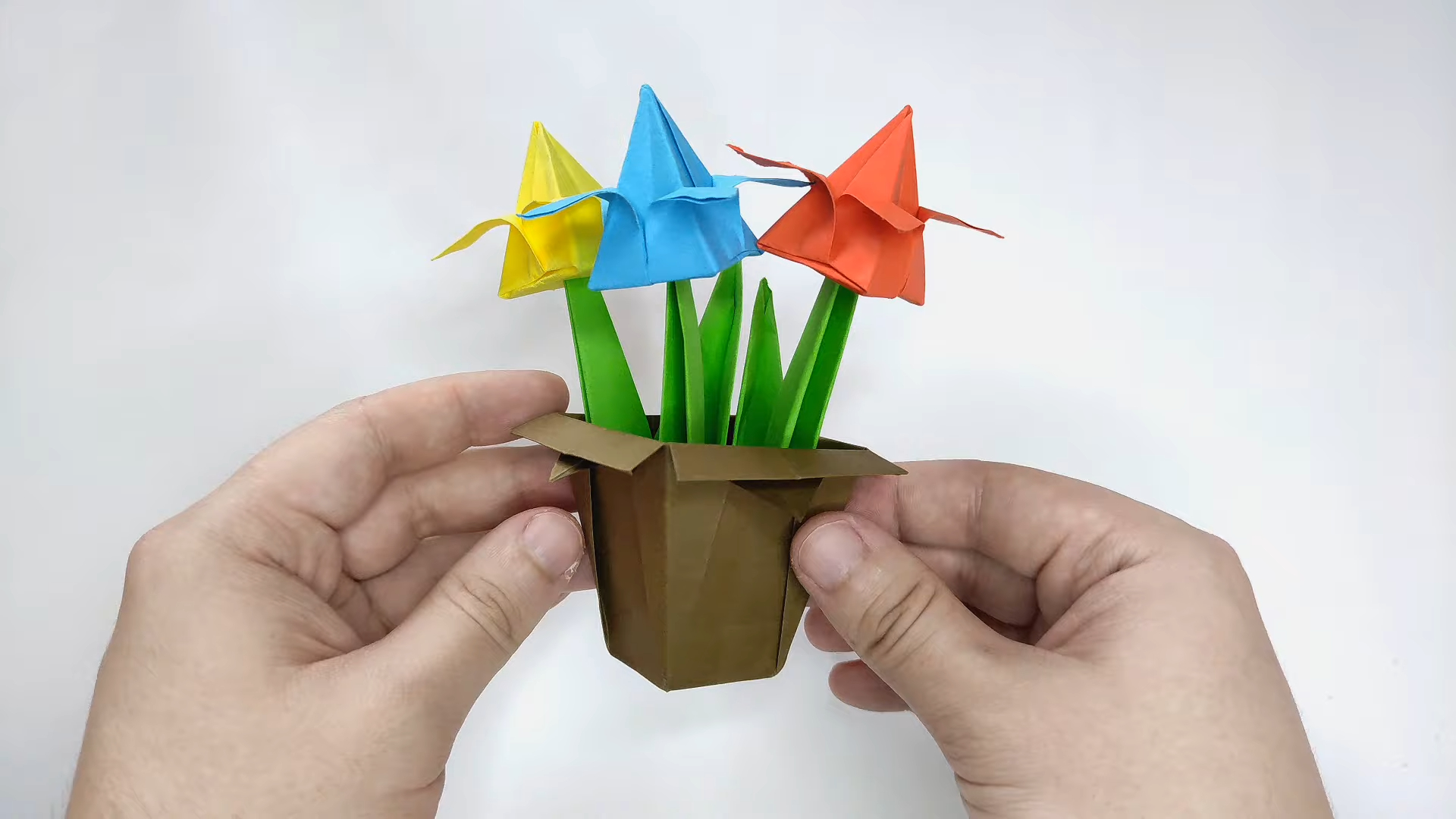 【origami library】花盆折纸教程origami flower pot