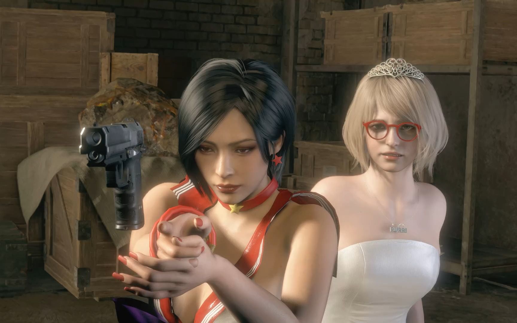 【生化危机4重制版】公主碍事梨和美少女艾达被控制