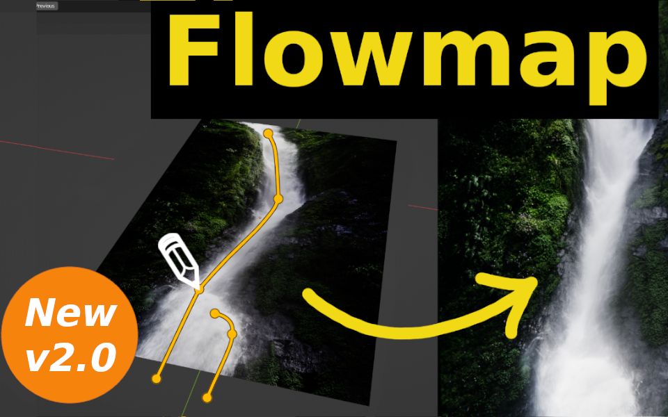 blender图片转动态效果 带有几何节点的程序流程图 v2.0 Flowmap哔哩哔哩bilibili