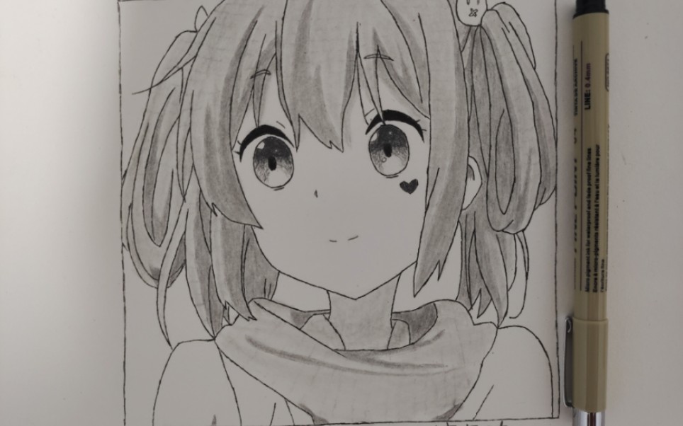 自学动漫人物素描画