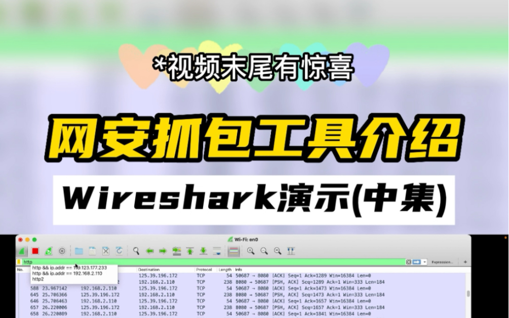 网安抓包工具介绍, Wireshark演示(中集)哔哩哔哩bilibili