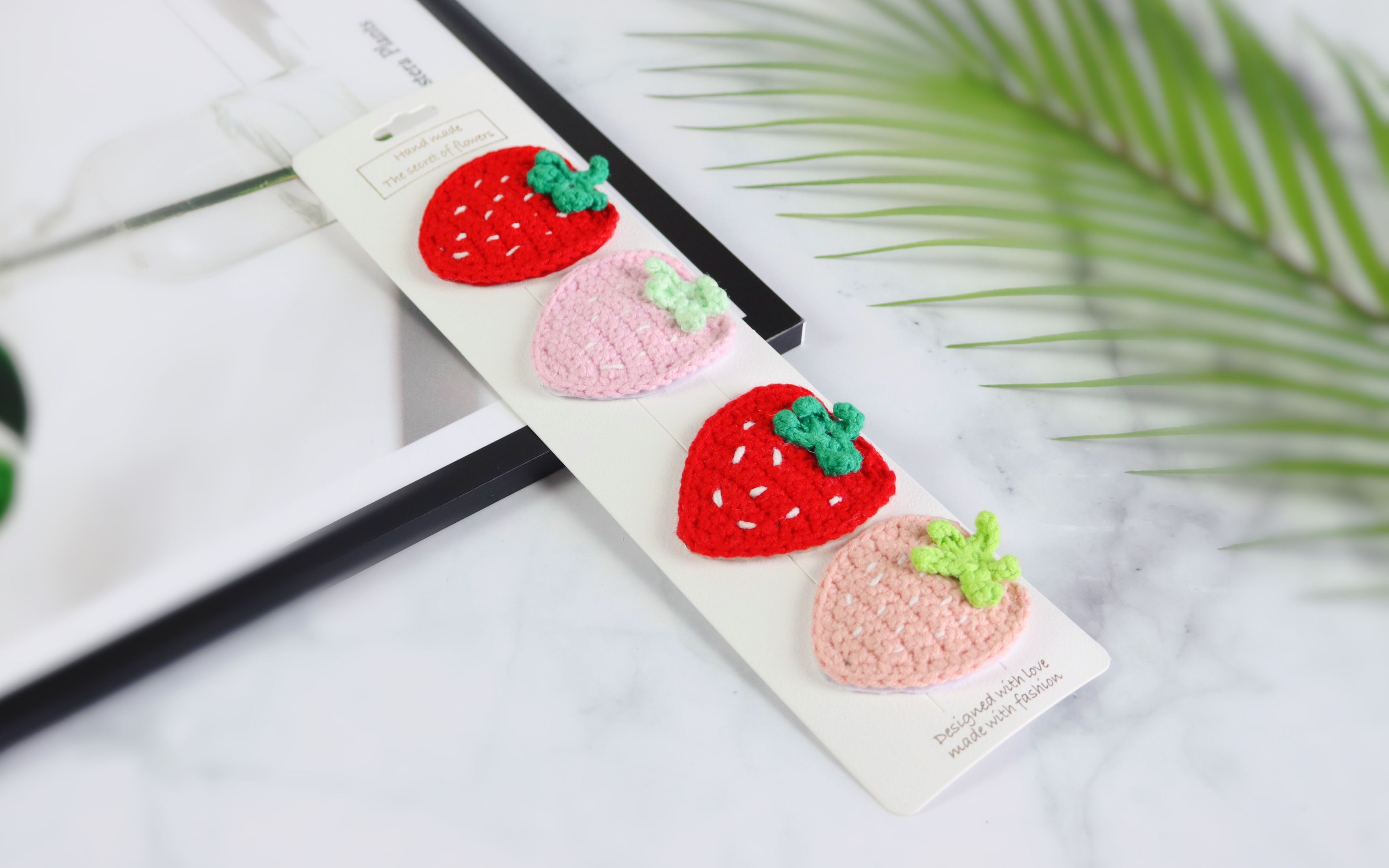 超越妈咪手工坊【草莓发夹】完整钩织教程