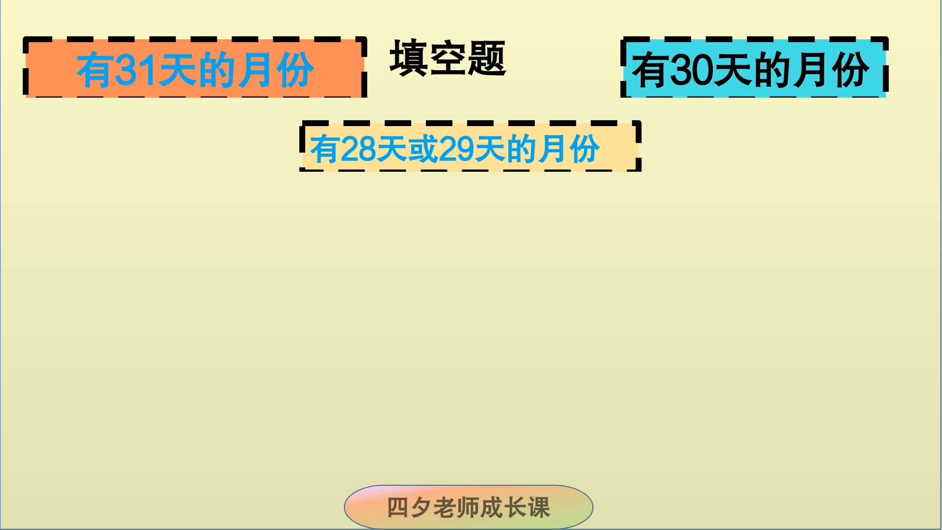 三年级数学:有30,31,29,28天的月份分别有哪些?哔哩哔哩bilibili