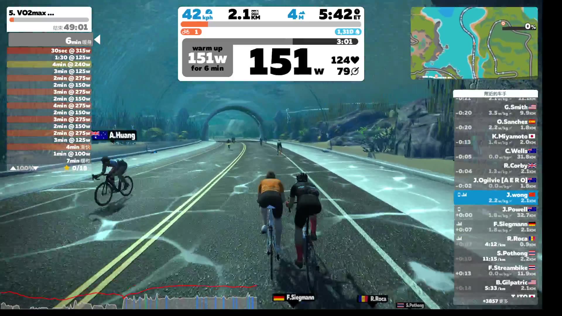 ZWIFT 最大摄氧间歇训练哔哩哔哩bilibili