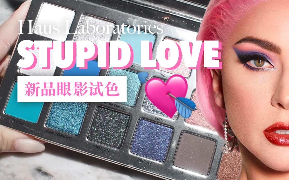 [图]【试色】蠢爱（？）屏蔽了我的理智 - lady gaga haus laboratories STUPID LOVE 十八色眼影盘试色repo