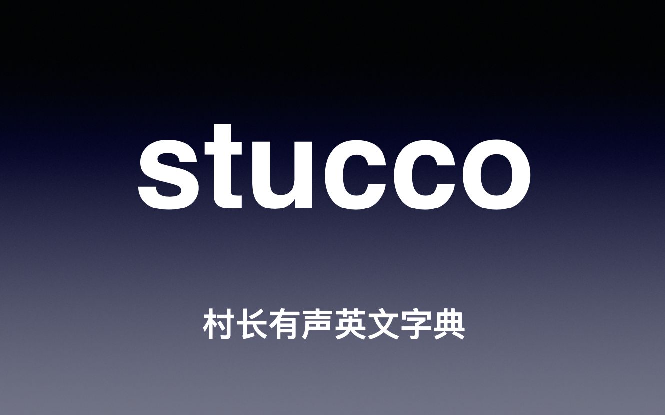 [图]stucco 《村长有声英文字典》