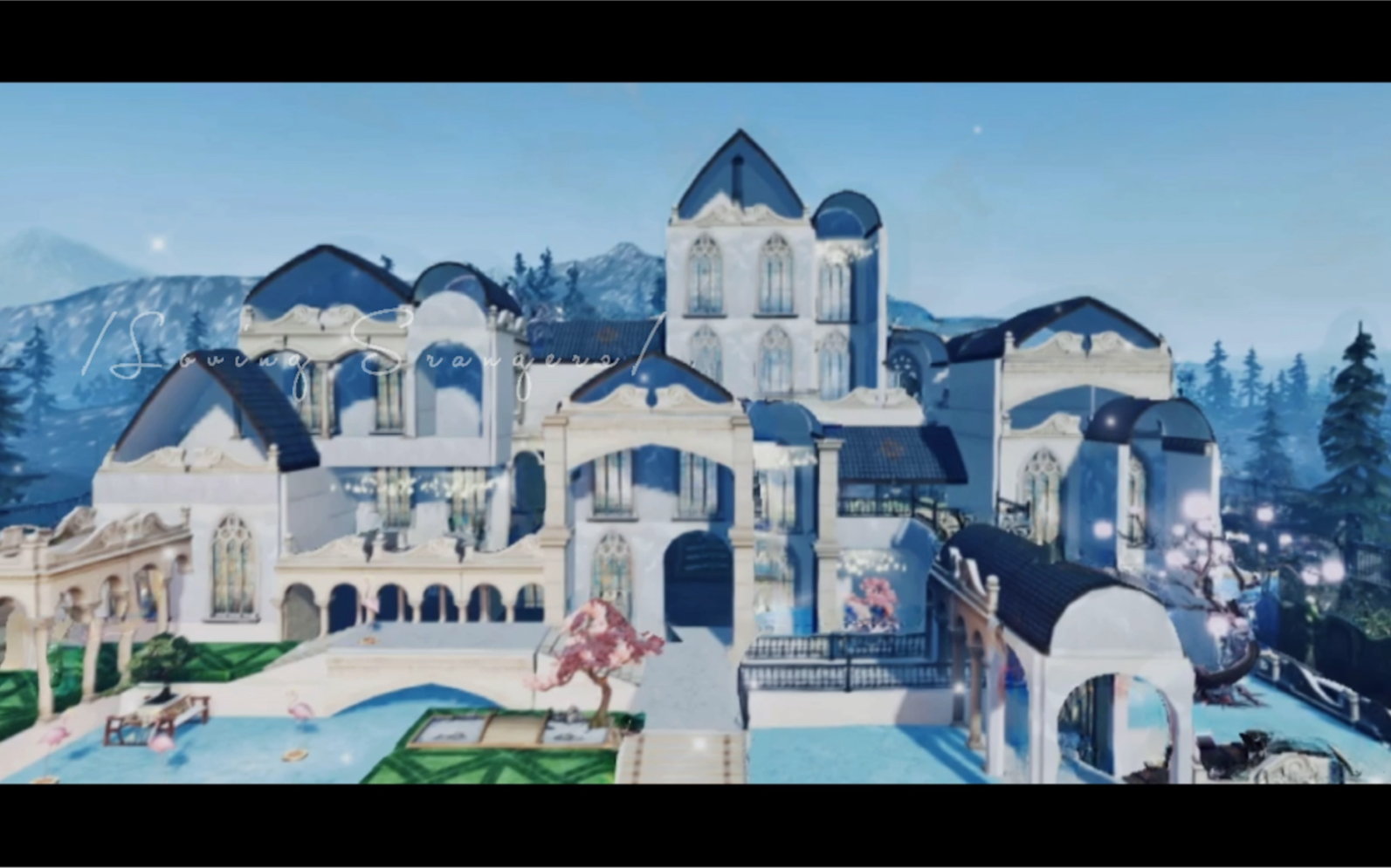 明日之后:低庄罗马小花园城堡《蓝馨》