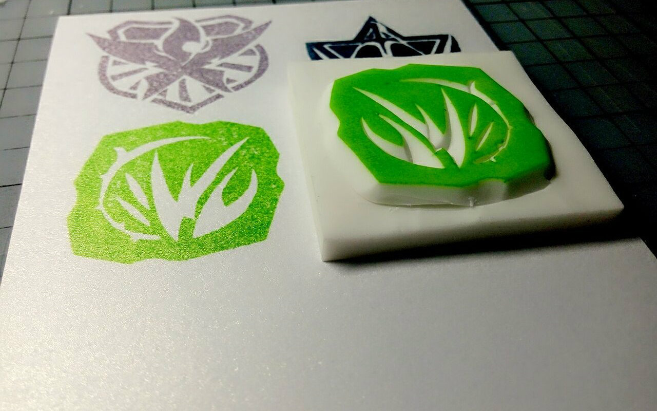 【橡皮章】全职高手队徽之微草制作过程-by璇璇_哔哩哔哩_bilibili