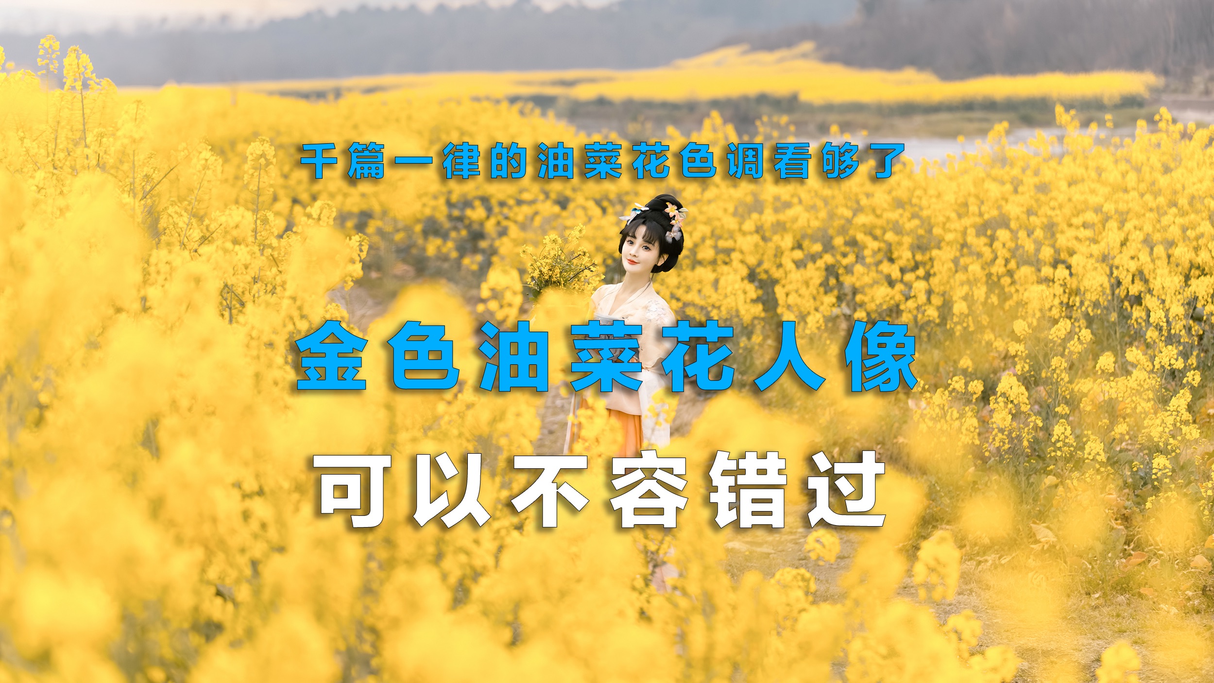 独特的金色油菜花人像后期思路分享哔哩哔哩bilibili