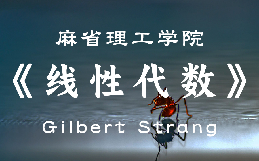 【麻省理工学院】线性代数(全35讲)Gilbert Strang哔哩哔哩bilibili