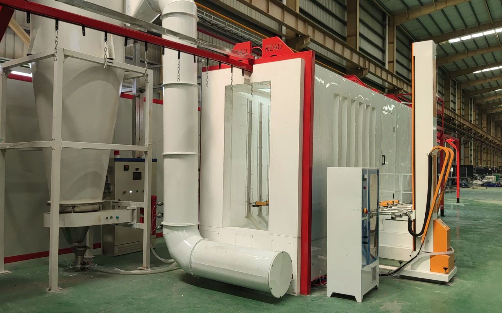 江西喷涂设备工厂,江西涂装设备喷涂流水线,桂林科奥静电喷涂