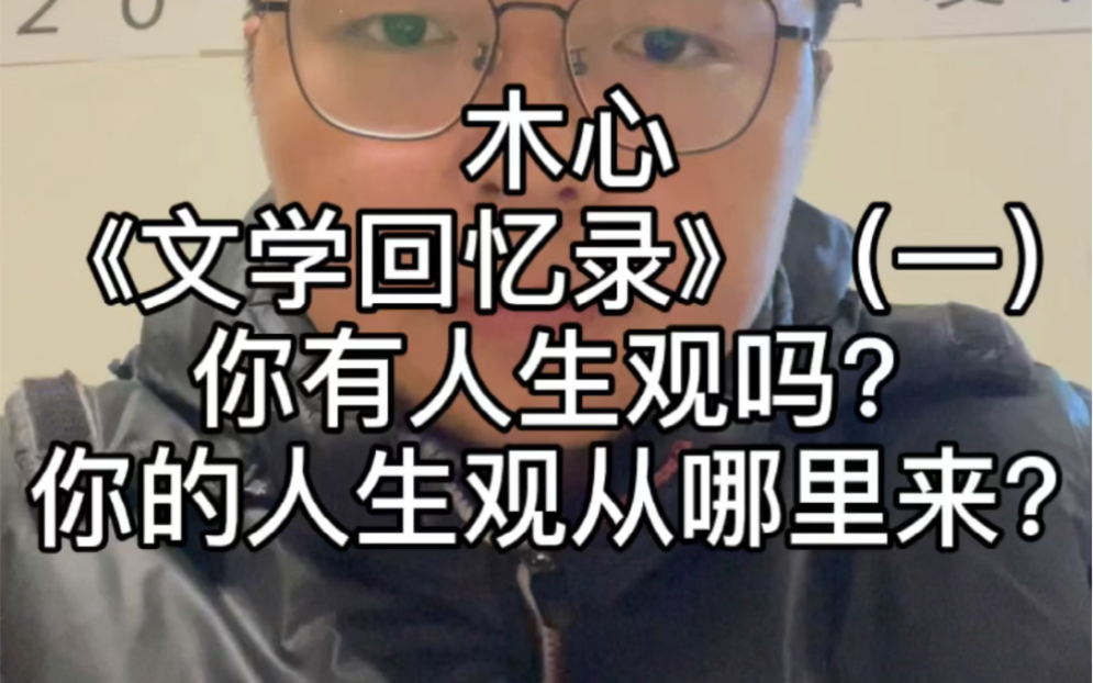 木心《文学回忆录》(一),你的人生观从哪里来?哔哩哔哩bilibili