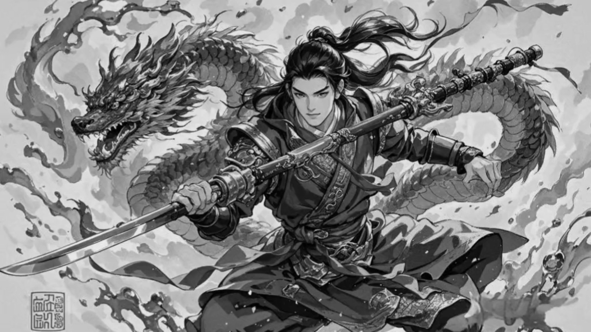 机械手绘:水浒传-混江龙李俊
