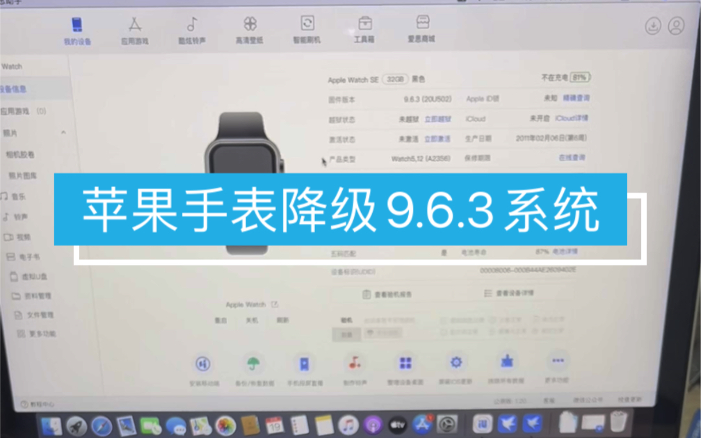 #AppleWatch 苹果手表降级9.6.3系统,完美配对iPhone iOS16.7哔哩哔哩bilibili