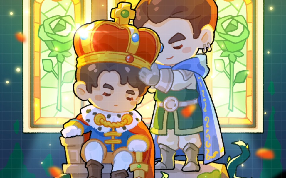 mileapo卡通绘画过程 国王和骑士的设定