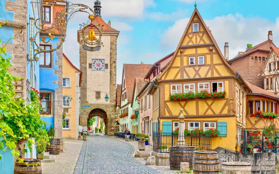 【2K】漫步德国最美丽的村庄Rothenburg ob der Tauber罗腾堡哔哩哔哩bilibili