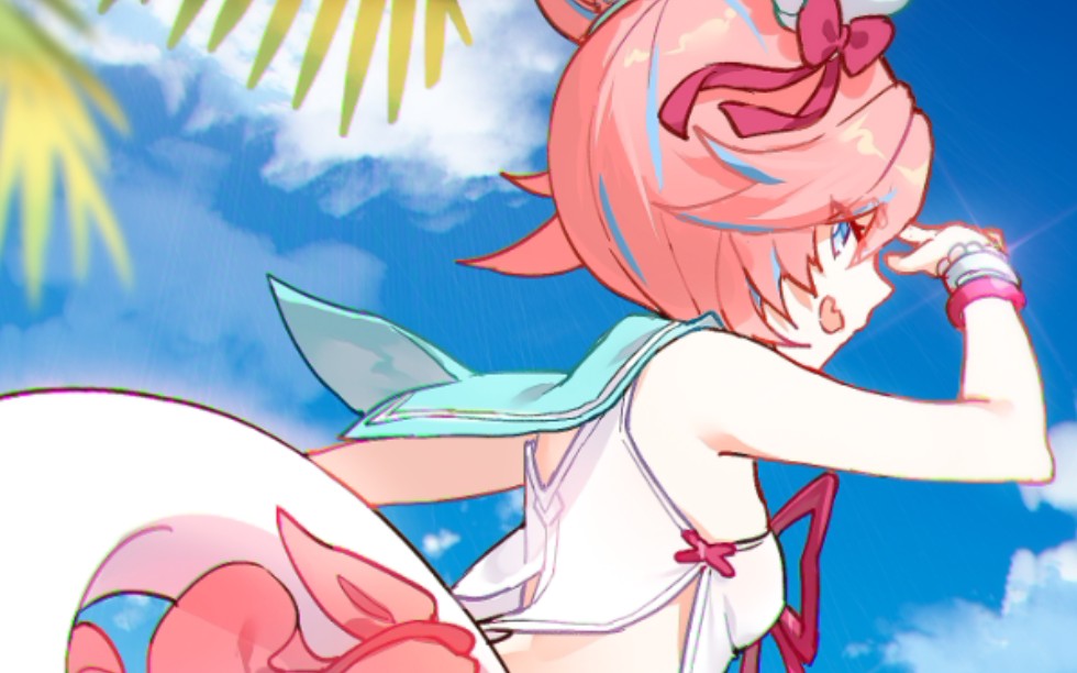 崩坏三测试服粉毛泳装战斗实况