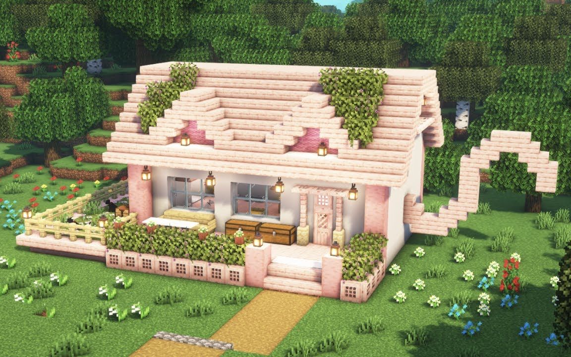 【minecraft】可爱猫尾樱花屋