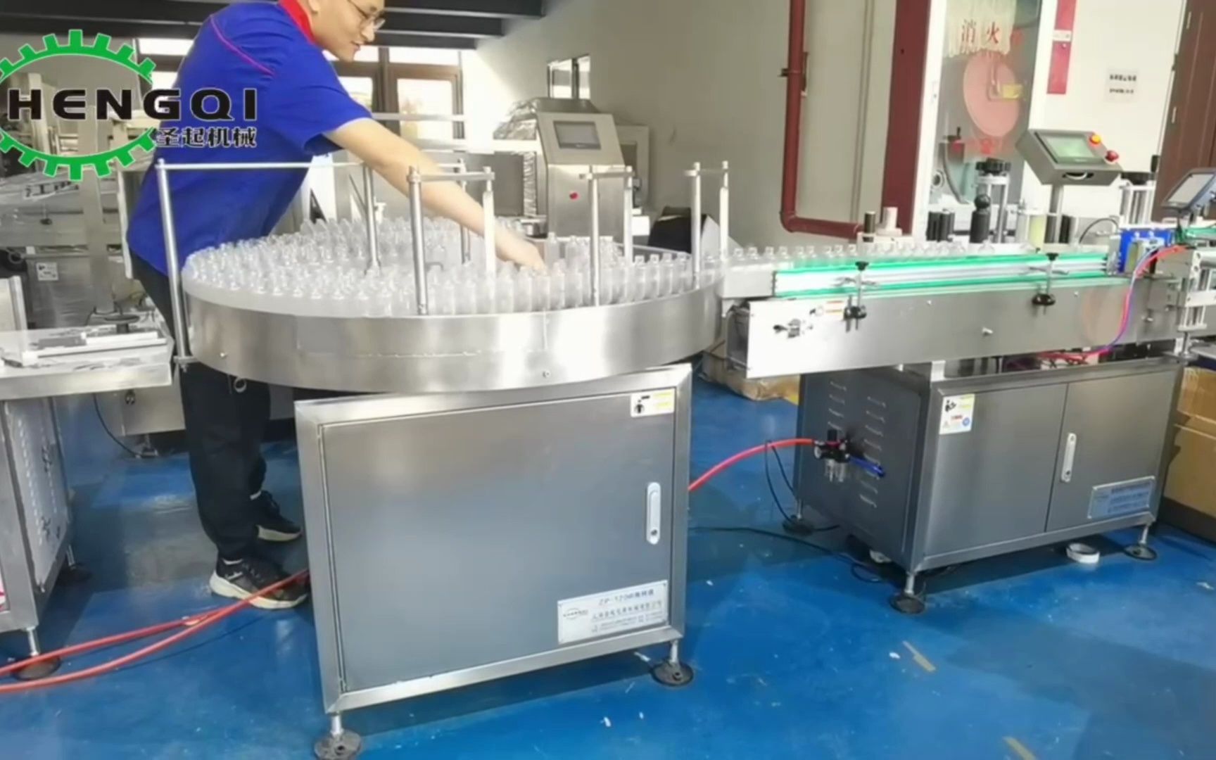 自动理瓶贴标生产线 塑料瓶贴标机