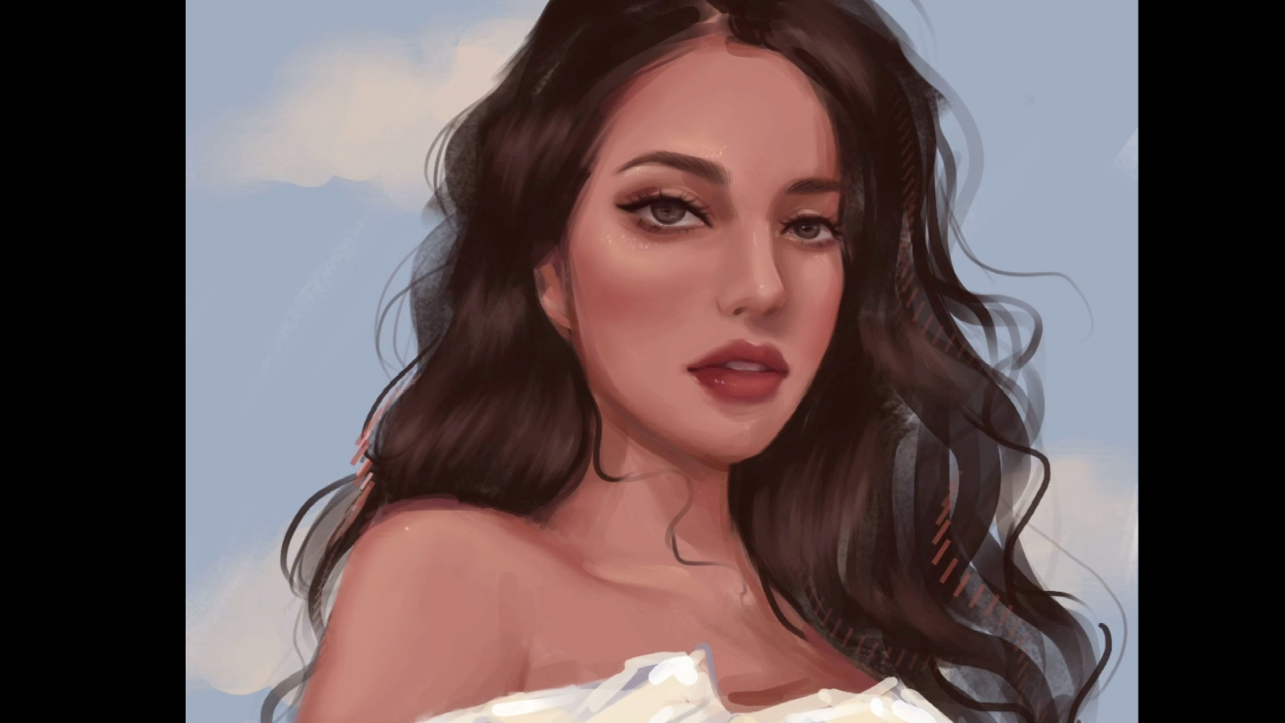 【超实用】procreate笔刷分享!看看厚涂一张美女的过程!