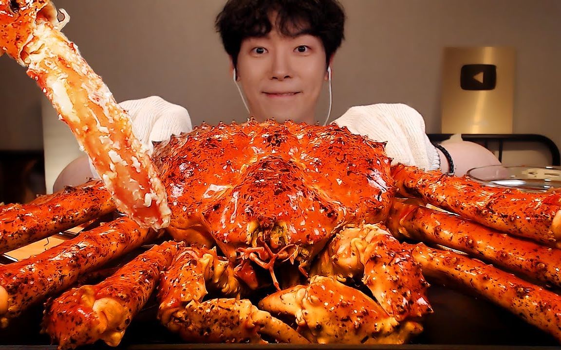 sio吃播 巨型帝王蟹 海鲜吃播秀